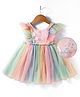 Mark & Mia Woven Sleeveless Party Onesies with Sequins - Multicolor