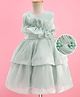 Mark & Mia Woven Sleeveless Party Dress With Ruffle & Pearl Detailing - Light Green