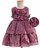 Mark & Mia Woven Sleeveless Party Dress With Ruffle & Pearl Detailing - Purple