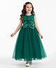Mark & Mia Woven Sleeveless Party Gown with Bow Applique & Pearl Detailing - Green