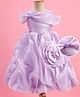 Mark & Mia Woven Sleeveless Party Dress With Floral & Bow Applique - Lavender