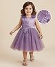 Mark & Mia Woven Sleeveless Party Dress with Embroidery & Sequin Detailing - Lavender