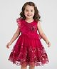 Mark & Mia Woven Sleeveless Party Dress with Embroidery & Sequin Detailing - Maroon