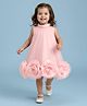 Mark & Mia Woven Sleeveless Party Dress With Floral Ruffle Detailing - Peach