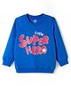 Doodle Poodle 100% Cotton Knit Full Sleeves Sweatshirt With Super Hero Print - Royal Blue