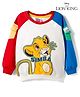Babyhug Disney Terry Knit Full Raglan Sleeves Sweatshirt With Lion King Graphics - Multicolor