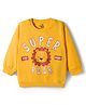 Doodle Poodle 100% Cotton Knit Full Sleeves Sweatshirt With Lion Print - Yellow
