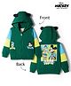 Babyhug Disney Terry Knit Full Sleeves Hooded Sweatjacket With Mickey Mouse Graphics & 3D Applique - Green