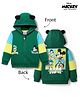 Babyhug Disney Terry Knit Full Sleeves Hooded Sweatjacket With Mickey Mouse Graphics & 3D Applique - Green