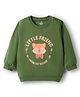 Doodle Poodle 100% Cotton Knit Full Sleeves Sweatshirt With Fox Print - Olive Green