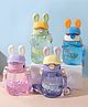 SCHOOLISH  Rabbit Sipper Cup for Kids PC Plastic Straw Type Kettle Strap Direct Drinking Bottle for Kindergarten Students 700ML- PACK OF 1 - COLOR MAY VARY