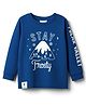 Ollypop Sinker Knit Full Sleeves T-Shirt With Stay Frosty Print - Navy Blue