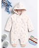 Wonderchild Full Sleeves Boat Printed Hooded Romper - Beige