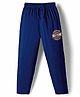 Taeko Single Jersey Knit Full Length Lounge Pant with Hall of Fame Print - Navy Blue