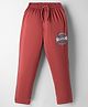 Taeko Single Jersey Knit Lounge Pant with Hall of Fame Print - Dark Peach