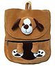 Deals India Soft Toy Velvet School Bag Brown - 14 inches