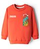 Doreme Terry Knit Full Sleeves Sweatshirt With Dino Print - Coral