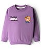 Doreme Terry Knit Full Sleeves Sweatshirt With Fruit Print - Mauve
