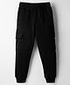 Doreme Terry Knit Full Length Solid Color Lounge Pant - Black