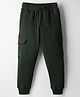 Doreme Terry Knit Full Length Solid Color Lounge Pant - Olive Green