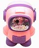 Rushabh Novelty Astronaut shaped money bank with code Lock Coinbox-S284-Peach