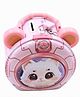 Rushabh Novelty Cartoon themed coin box with lock and handle Metal Coin Box S-304B-Peach