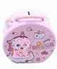 Rushabh Novelty Unicorn themed coin box with combination lock and handle Metal Coin box S276-A Pink