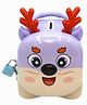 Rushabh Novelty Cute bear themed coin box with lock and handle Coin Box S278 Purple
