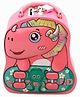 Rushabh Novelty Dino themed coin box with lock and handle Coin box S289 Pink