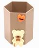 Rushabh Novelty Teddy bear design pen stand Penstand 8706-Brown Teddy Bear