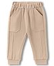Zero Interlock Knit Full Length Solid Lounge Pant - Beige