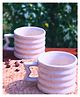 WEAVING HOMES White Moulded Mug With beautiful White Color Drinkware Mug 250 ml