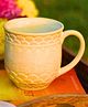 WEAVING HOMES Pearl White Textured Coffee Mug With beautiful White Color Drinkware Mug 250 ml