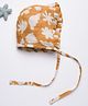 Cocoon Care 100% Bamboo Muslin Woven Floral Designed Cap - 35 Cm - Yellow