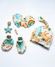 Cocoon Care Bamboo Cotton Knit Unicorn Designed Cap Mittens & Booties Set - Yellow - Diameter - 35cm