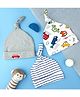 Kicks & Crawl Cotton Pack Of 3 Vehicles Printed & Striped Caps - Multicolor