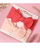 Kicks & Crawl Set Of 2 Bow Applique Detailed Headband - Pink & Cream