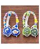 Badal Kidz Stylish Baby Pacifier with Clip Chain - Soft, Safe & BPA-Free (pack of 2)-Blue, Green