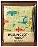 Badal Kidz Premium Muslin Baby Hanky - Ultra Soft, Absorbent, Multipurpose Cloth for Newborns & Infants Set of 4