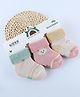 Kidofash Cotton Knit Pack Of 3 Bunny Face & Vegetable Designed Socks - Pink