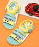 ONYC Dinosaur Printed & Goggles Applique Detailed Velcro Closure Sandals - Yellow