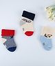 Kidofash Cotton Knit Pack Of 3 Star & Construction Vehicles Designed Socks - Sky Blue