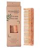 OROSSENTIALS Oil Treated Kacchi Neem Wooden Comb Wide Teeth For Gentle Detangling(ORO-001)