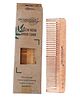 OROSSENTIALS Oil Treated Kacchi Neem Handmade Wooden Two In One Straight Comb(ORO-008)