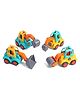Babyhug Mini Builder Squad|Friction-Powered Construction Vehicles with Moving Parts|Fun & Interactive Engineering Toddler Play|Safe & Engaging |BIS|Pack of 4 (Digger/Bulldozer/Roller/Excavator)|2 yrs+
