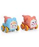 Babyhug Farm Pet Friction-Powered Cars with Whistle Sound & Moving Parts|Durable Farm-Themed Vehicles for Toddlers|No Batteries Needed |Safe & Engaging |BIS| Pack of 2 (Pink  Blue)