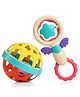 Babyhug Baby Rattles Pack of 2 | Bright Colors & Sounds|Promotes Motor Skills & Sensory Development|Fun & Engaging Toy|Safe, Non-Toxic|Improves Grasping Skill| Ideal Gift for 3+ Months | BIS Certified