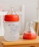KIDS BASIC 2 In 1 Silicone Feeder & Nipple With Silicone Squeeze Bottle, 180 ml- Red