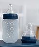 KIDS BASIC 2 In 1 Silicone Feeder & Nipple With Silicone Squeeze Bottle, 180 ml- Blue