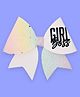Aye Candy Girl Boss Text Designed & Ombre Bow Applique Detailed Aligator Clip - Multi Colour